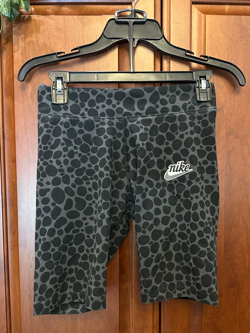 Nike Black Pebble-Print Athletic Bike Shorts